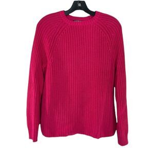 Lauren Ralph Lauren Womens Chunky Knit Pink Sweater sz M